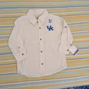 ⭐ NEW NWT Boy's College Kids. University of Kentucky button-down shirt 3T